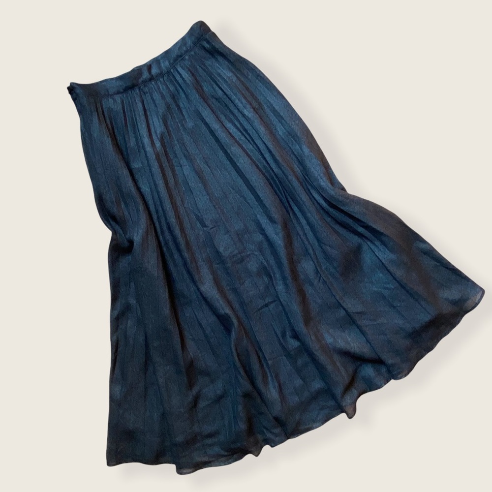 Joe Fresh Dark Gray Metallic Shimmer Midi Skirt XS